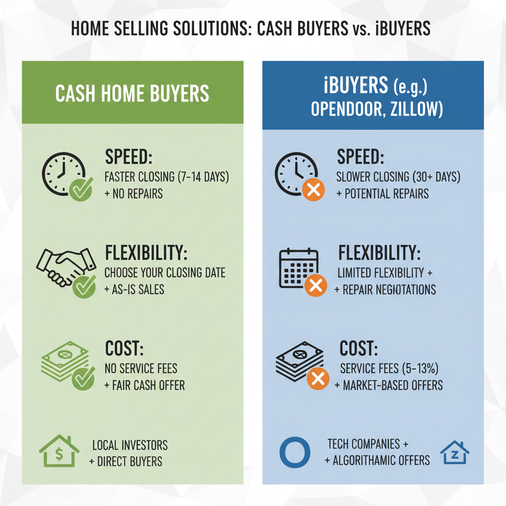 Opendoor Alternatives: Faster Closes, No Service Fees, Real Cash Offers