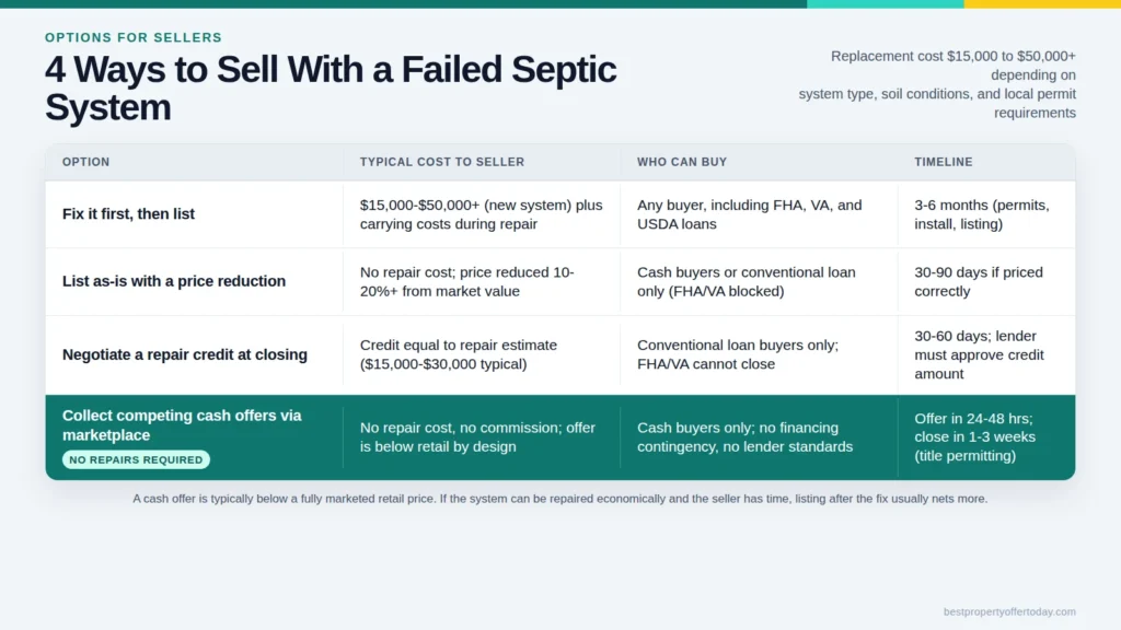 Selling a House With a Failed Septic System: Your Options and What Each Costs