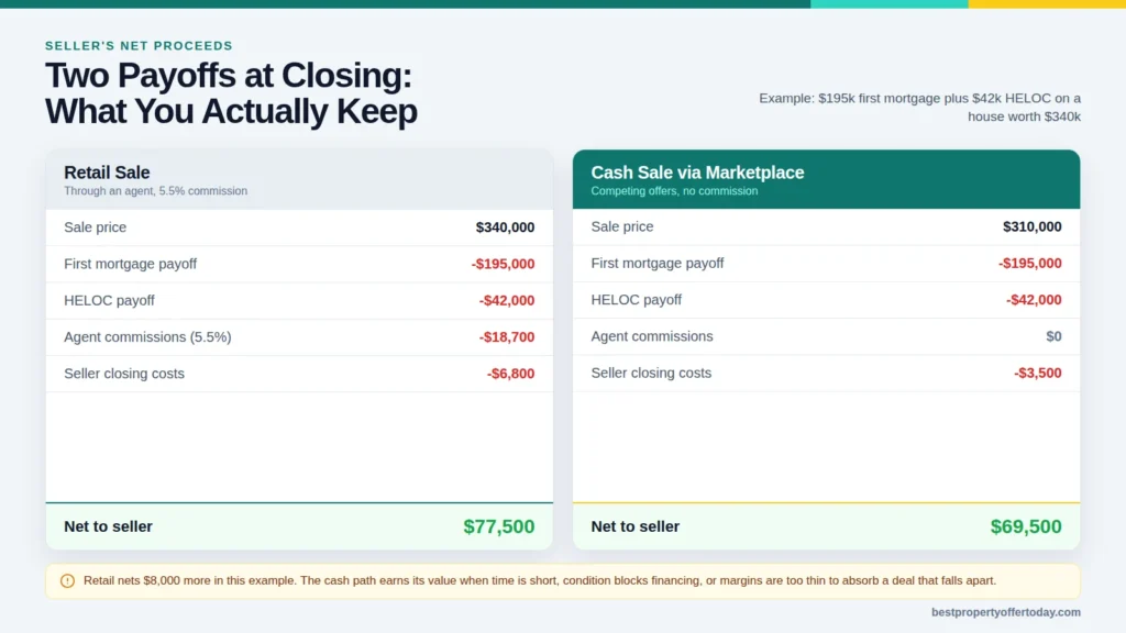 Selling a House With a HELOC or Second Mortgage: Two Payoffs, One Closing