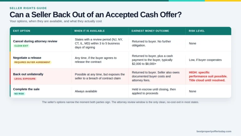 Can a Seller Back Out of a Cash Offer After Accepting?
