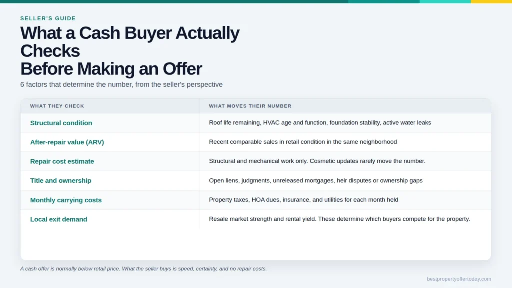 What a Cash Buyer Actually Checks Before Making an Offer