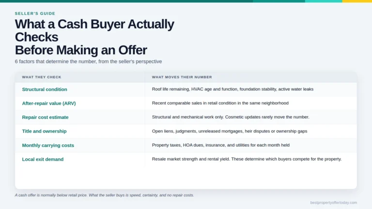 What a Cash Buyer Actually Checks Before Making an Offer