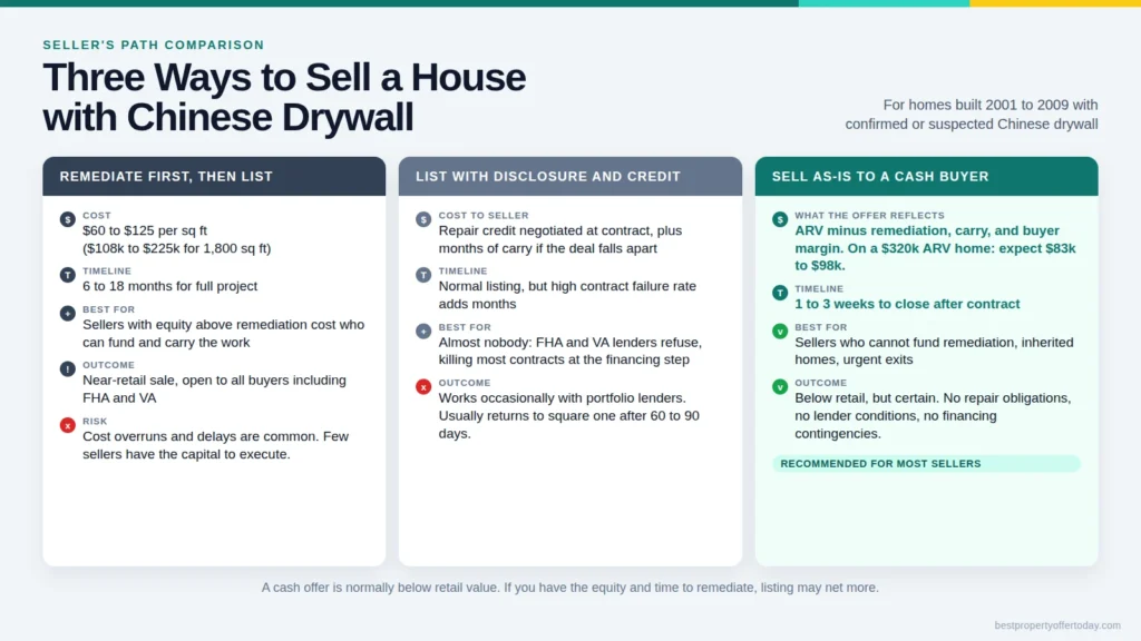 Selling a House with Chinese Drywall: Your Options