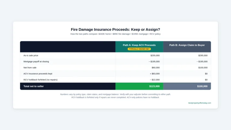 Fire Damage Insurance Proceeds: Who Keeps the Money When You Sell?