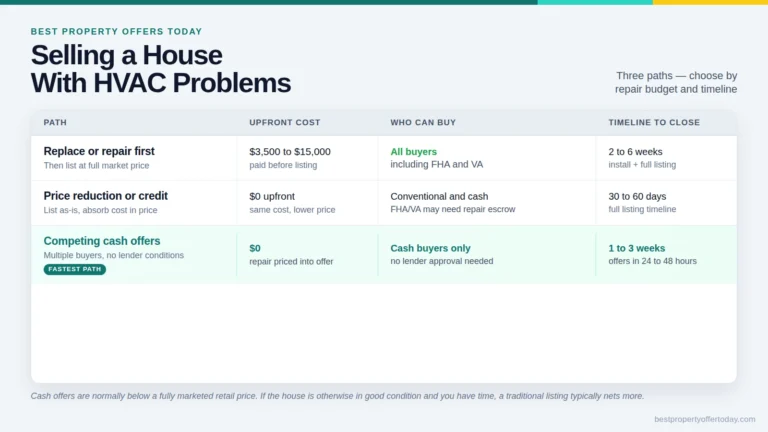 Selling a House With HVAC Problems: 3 Options and Their Costs