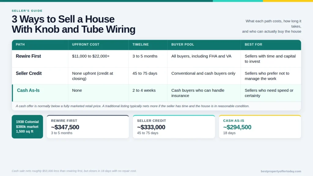 Selling a House With Knob and Tube Wiring: Your Three Options