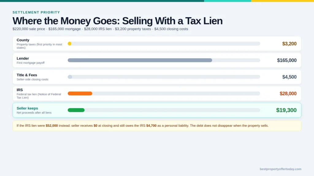 Selling a House With a Tax Lien: How It Gets Cleared and What You Net
