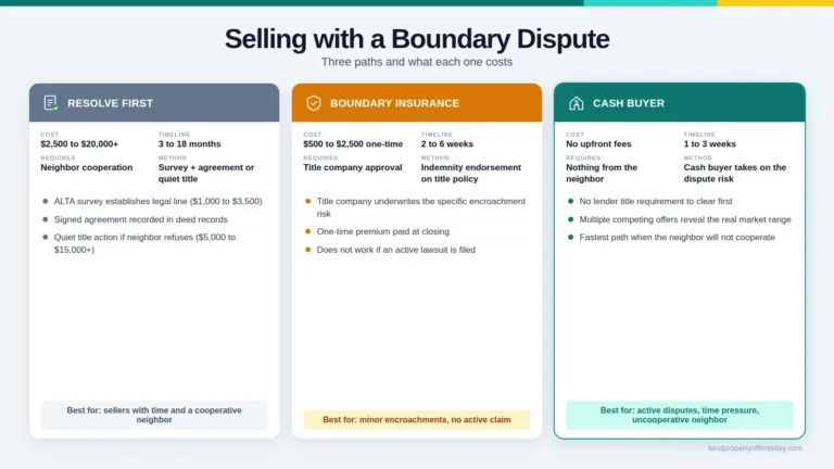 Selling a House with a Boundary Dispute: Your Three Options