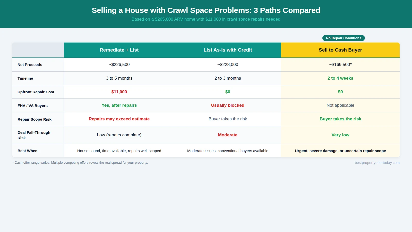 Selling a House with Crawl Space Problems